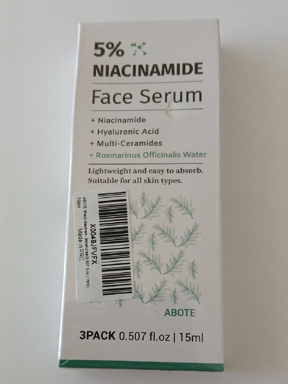 Abote 5% Niacinamide Face Serum - With Rosemary -3 Pack - 15ml
